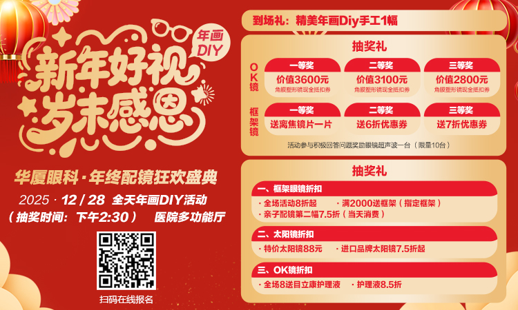 12月28日华厦眼科·年终配镜狂欢盛典
